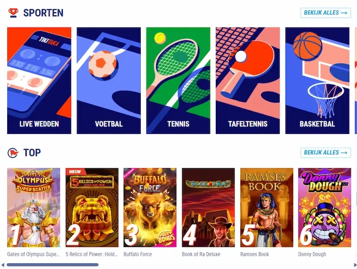 TikiTaka Casino Nederland games